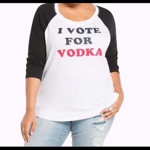 Torrid I Vote for Vodka Raglan Tee